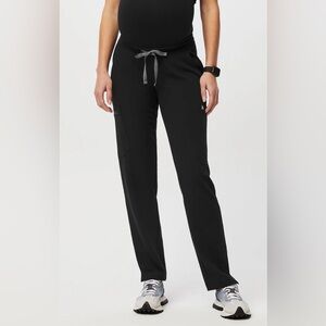 Figs Yola Maternity Skinny Scrub Pants Black - Large